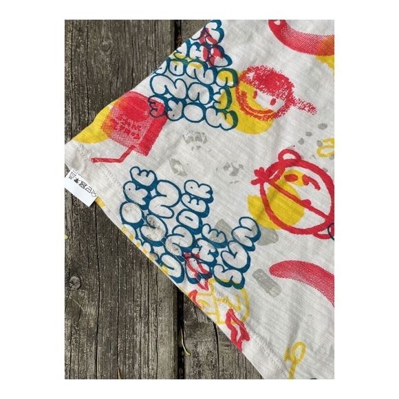 Zara Kids T-Shirt Retro More Fun All Over Print Sz 3-6 Months - Picture 5 of 7